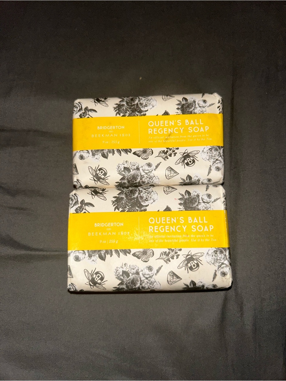 Beekman 1802 Queen's Ball Regency Soap — Yellow and White Floral Wrap - 2 Bars